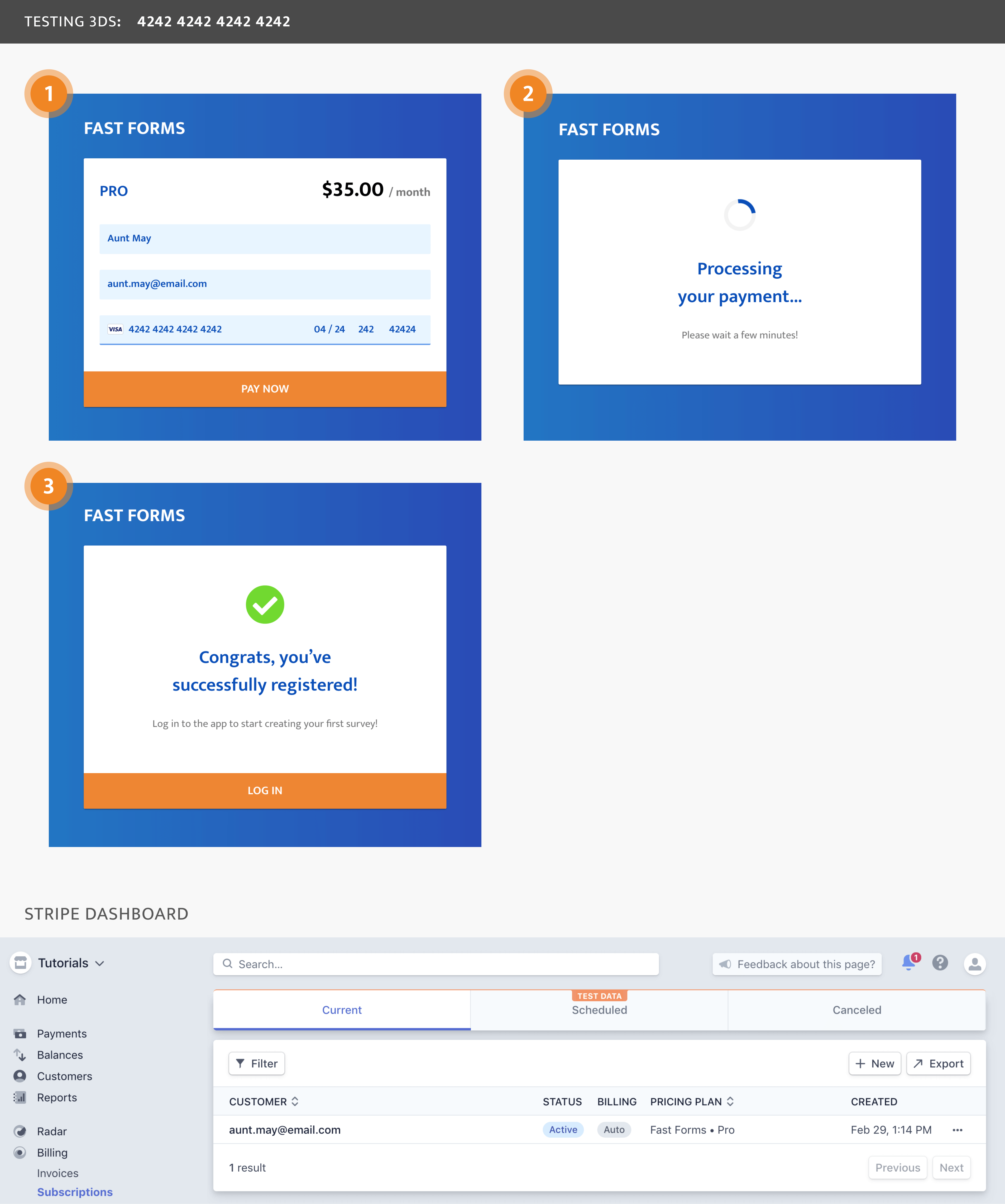 Test SCA Setup -- Case 1